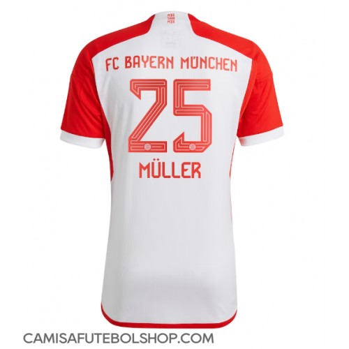 Camisa de time de futebol Bayern Munich Thomas Muller #25 Replicas 1º Equipamento 2023-24 Manga Curta